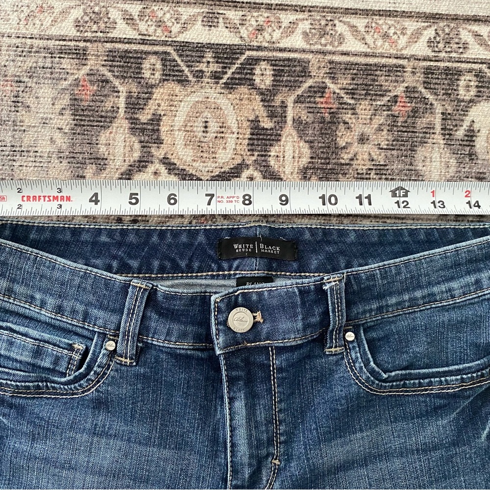 White‎ House Black Market Blanc Pedal Pushers Shorts- Size 6 - Picture 2 of 5